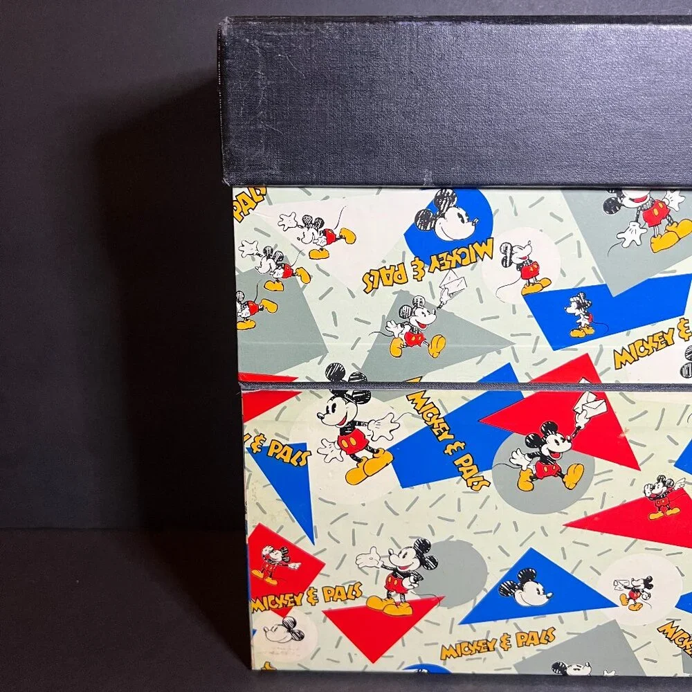 VTG RARE Walt Disney Applause Mickey Mouse File Organizer Storage Box 10 x 14